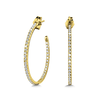 14K Yellow Gold Basics Hoops